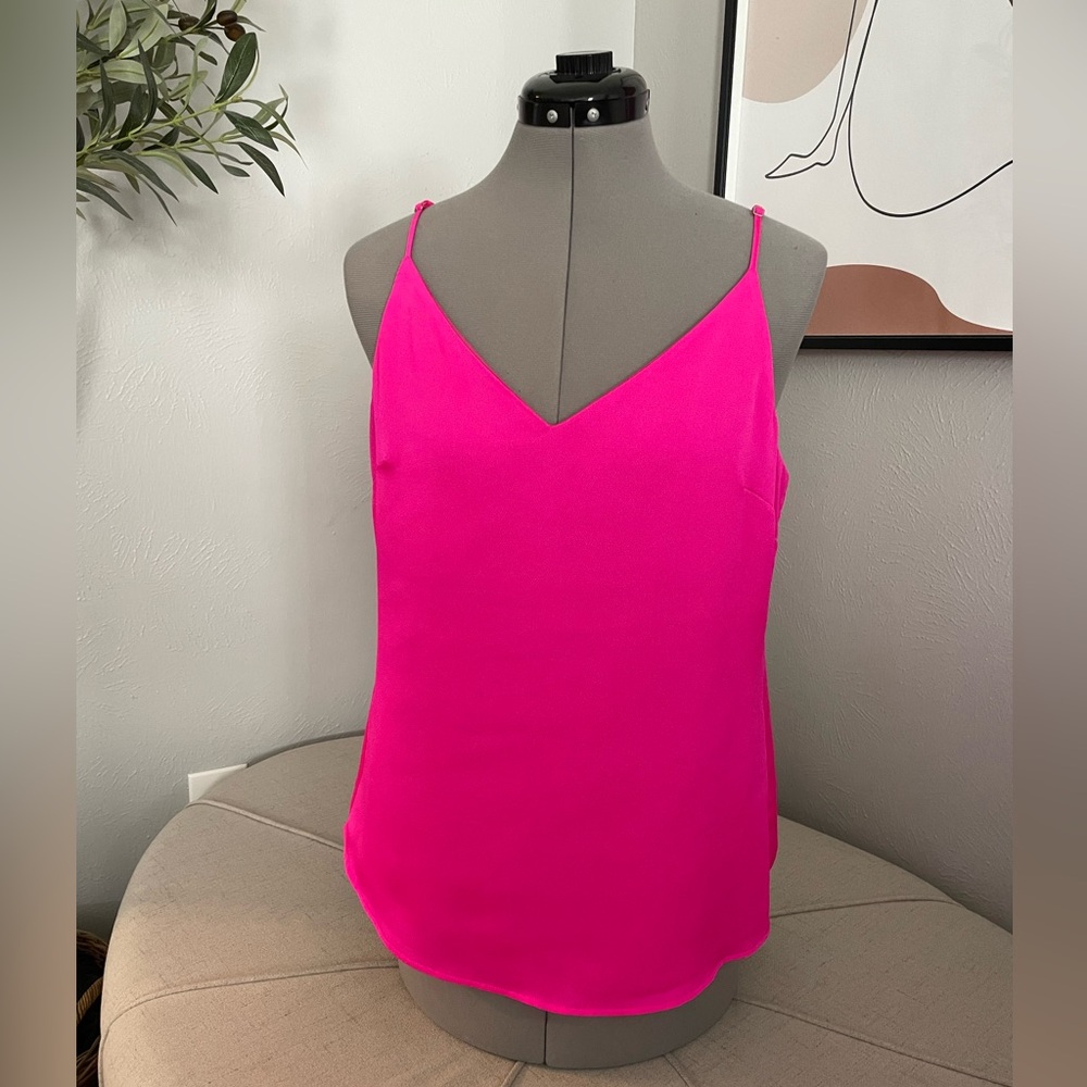 Banana Republic Fuchsia Pink Spaghetti Strap V-Neck Camisole